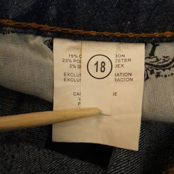 Be-Girl Skinny Jeans Plus Size 18 Distressed Acid Wash High-Rise Corset Waist - Picture 12 of 16